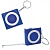 Брелок-рулетка (1м) с фонариком; синяя, 5х5х1,2см, пластик